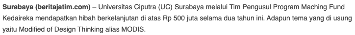 Siapkan UMKM Go Internasional Universitas Ciputra Surabaya Gagas