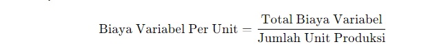 biaya variabel unit