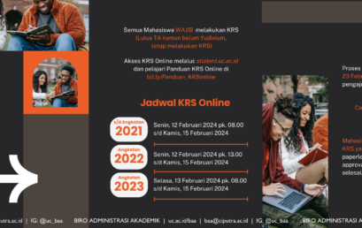 Informasi KRS Semester Genap Tahun Akademik 2023/2024