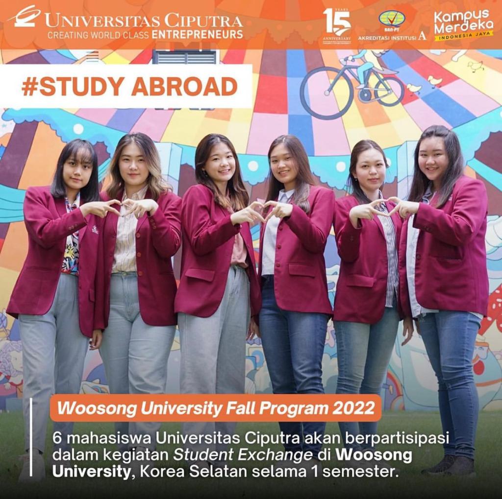 Woosong University Fall Program 2022 Universitas Ciputra