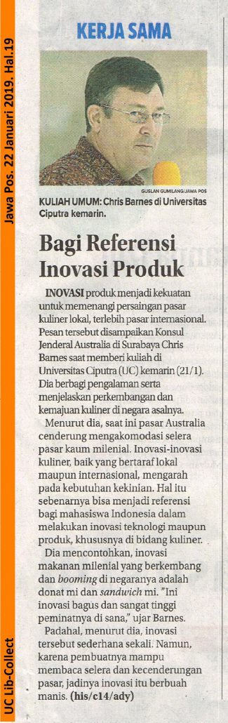 Bagi Referensi Inovasi Produk. Jawa Pos. 22 Januari 2019 ...