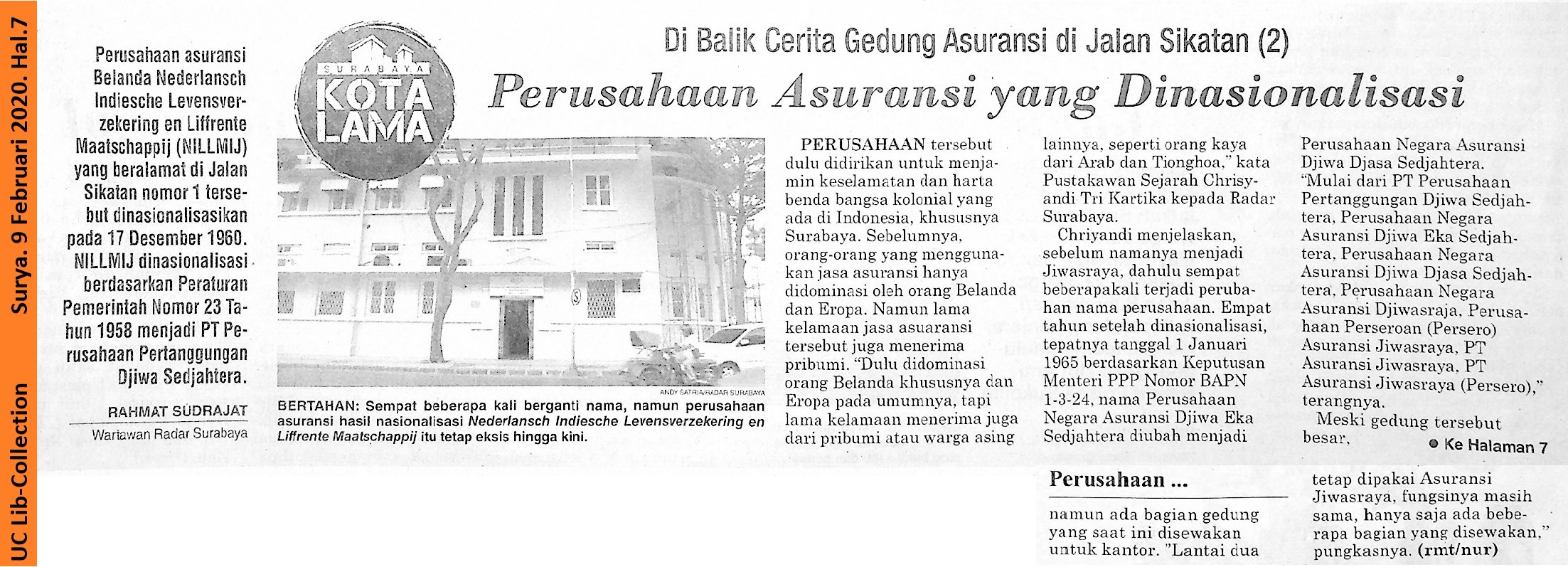 Dibalik Cerita Gedung Asuransi di Jalan Sikatan (2)_Perusahaan Asuransi