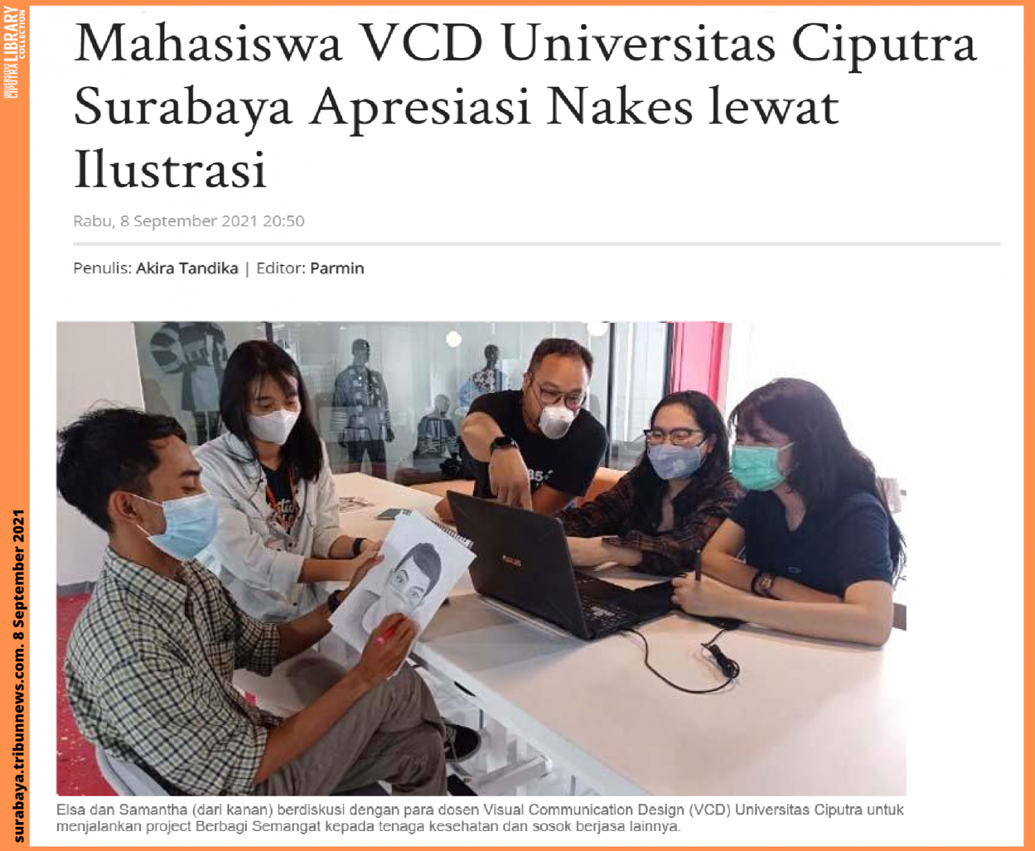 Mahasiswa Vcd Universitas Ciputa Surabaya Apresiasi Nakes Lewat