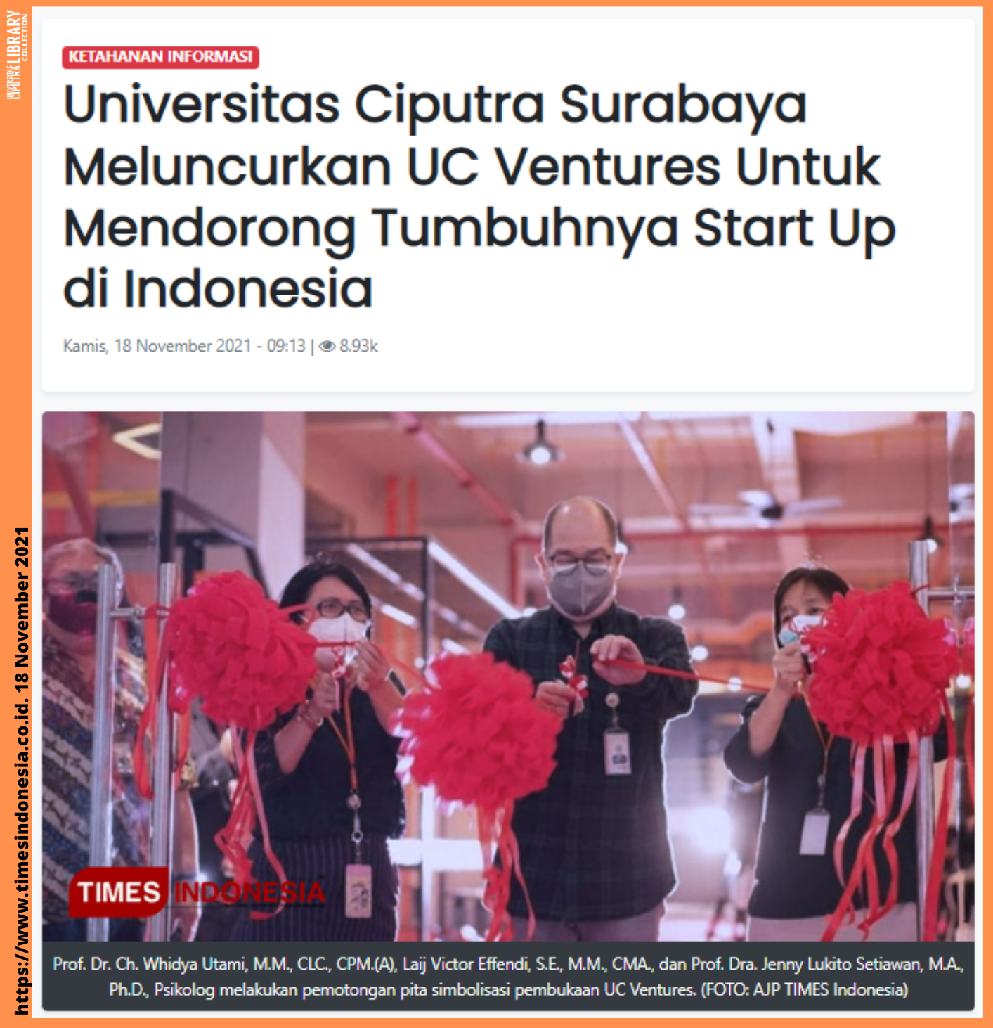 Universitas Ciputra Surabaya Meluncurkan UC Ventures Untuk Mendorong ...