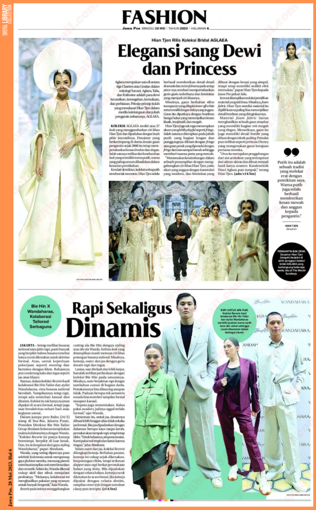 Elegansi Sang Dewi dan Princess. Jawa Pos. 28 Mei 2023. Hal. 6