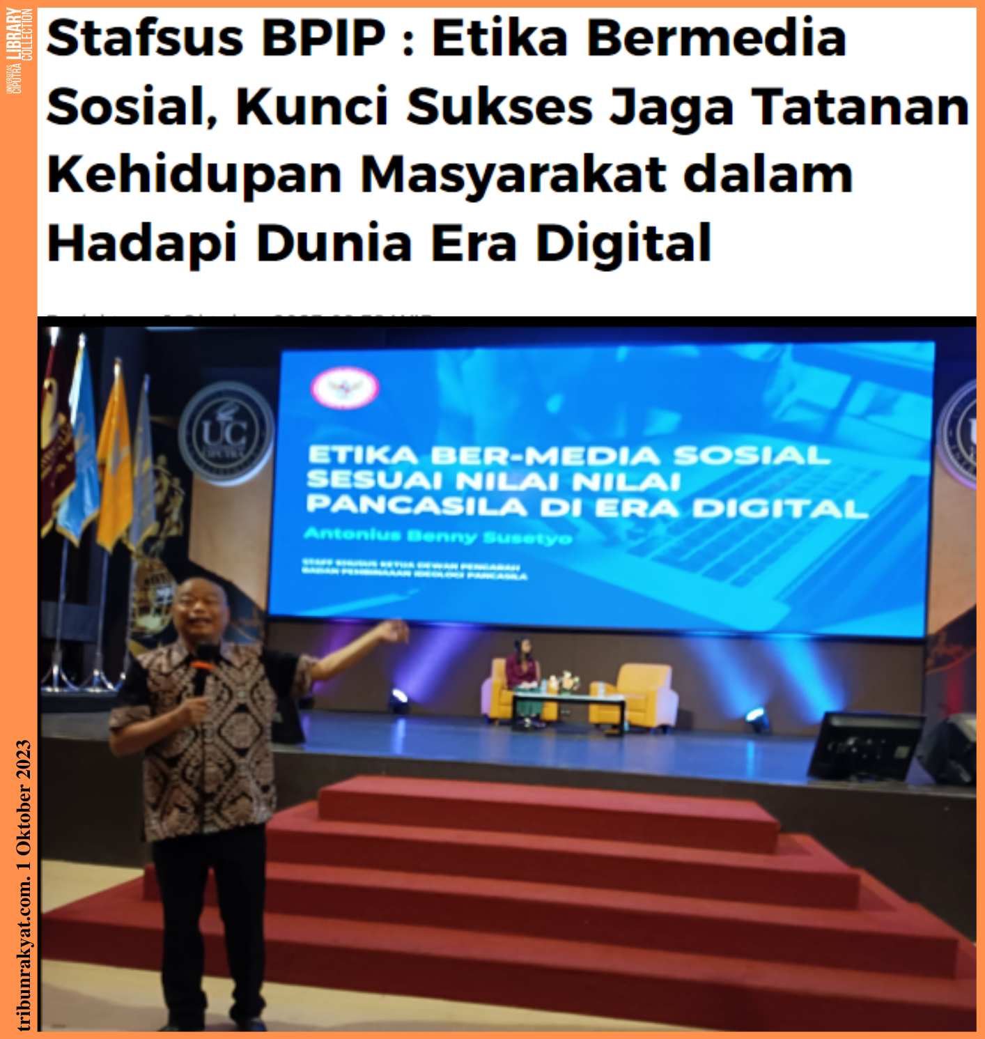 Stafsus BPIP : Etika Bermedia Sosial, Kunci Sukses Jaga Tatanan ...