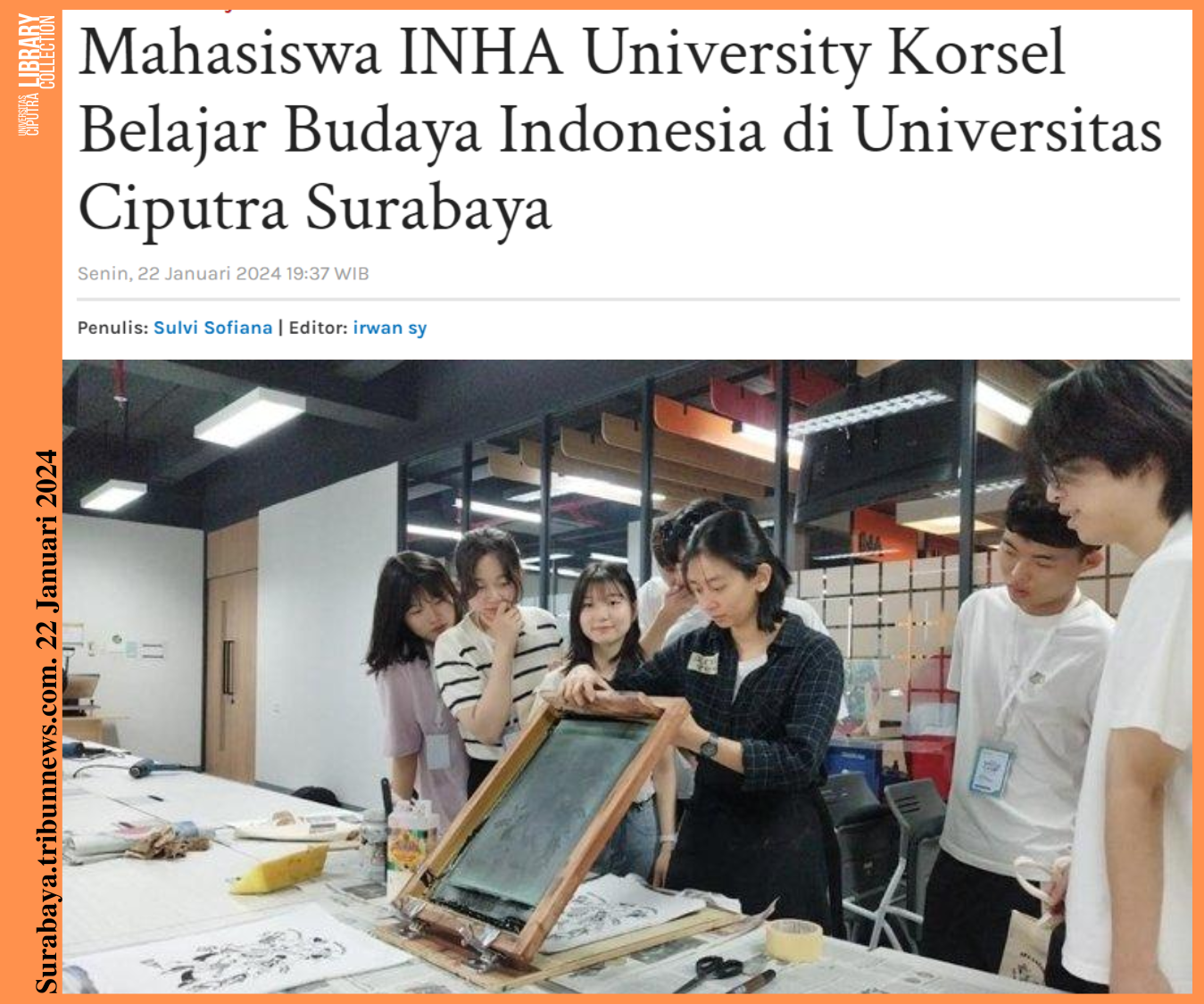 Mahasiswa Inha University Korsel Belajar Budaya Indonesia Di 