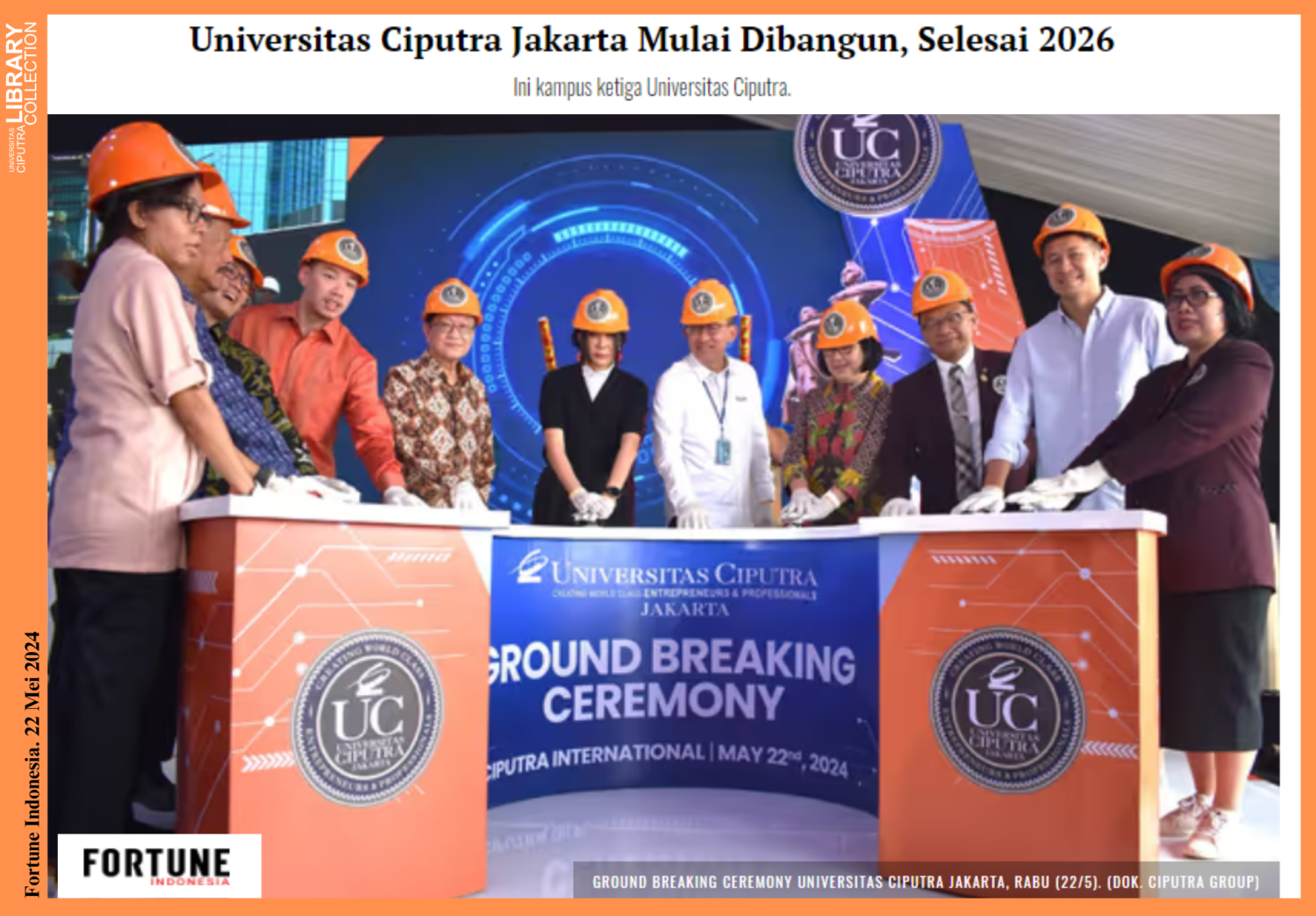 Universitas Ciputra Jakarta Mulai Dibangun, Selesai 2026. Fortune ...