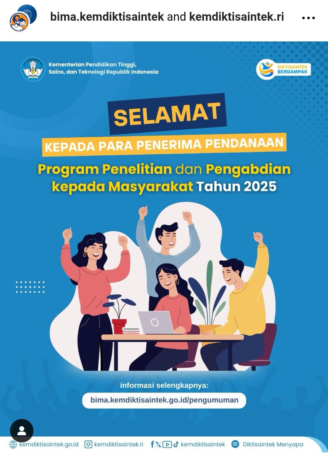 Pengumuman Penerima Pendanaan Program Penelitian dan Pengabdian kepada ...