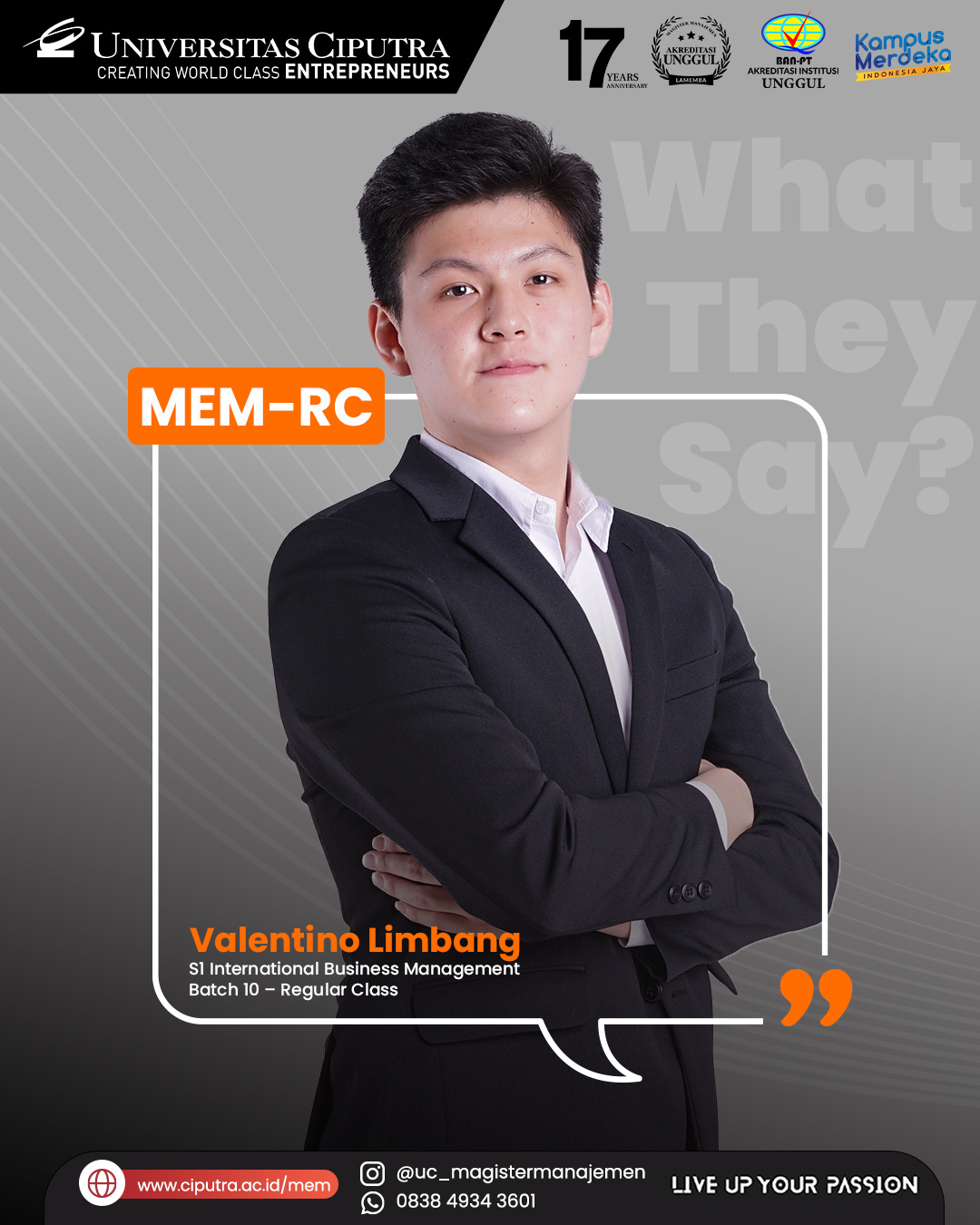 Testimoni MEM-RC Valentino Limbang