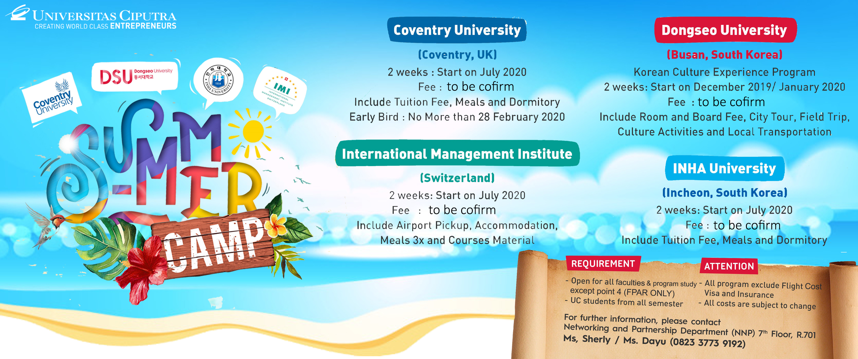 Summer School Program 2020 Summer School Program 2020