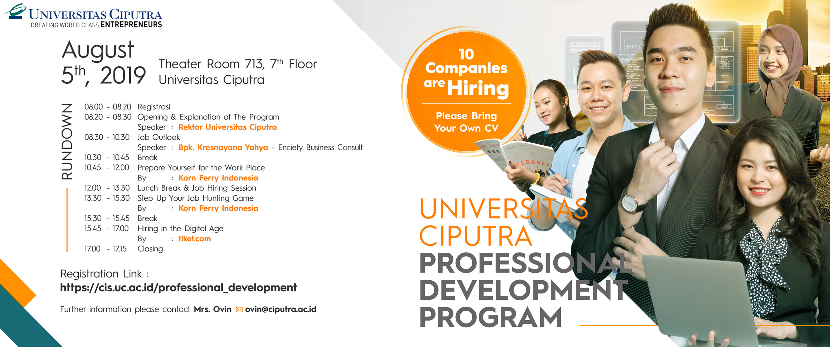 Universitas Ciputra Professional Development Program 2019 Universitas Ciputra Professional Development Program 2019