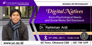 Kuliah Tamu Social Psychology "Socio-Psychological Needs and Social Media Disclosure