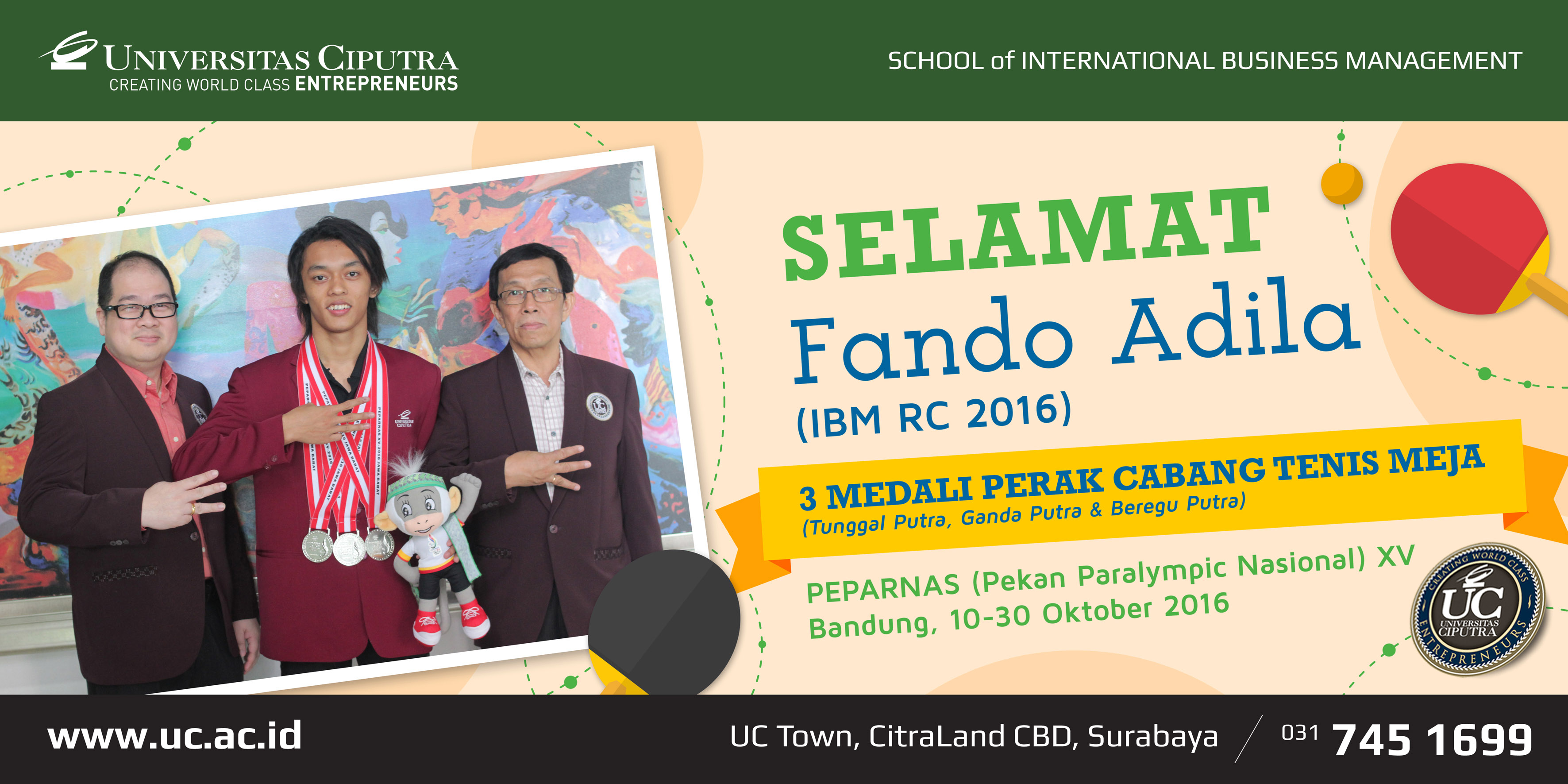 CONGRATULATION : FANDO ADILA CONGRATULATION : FANDO ADILA