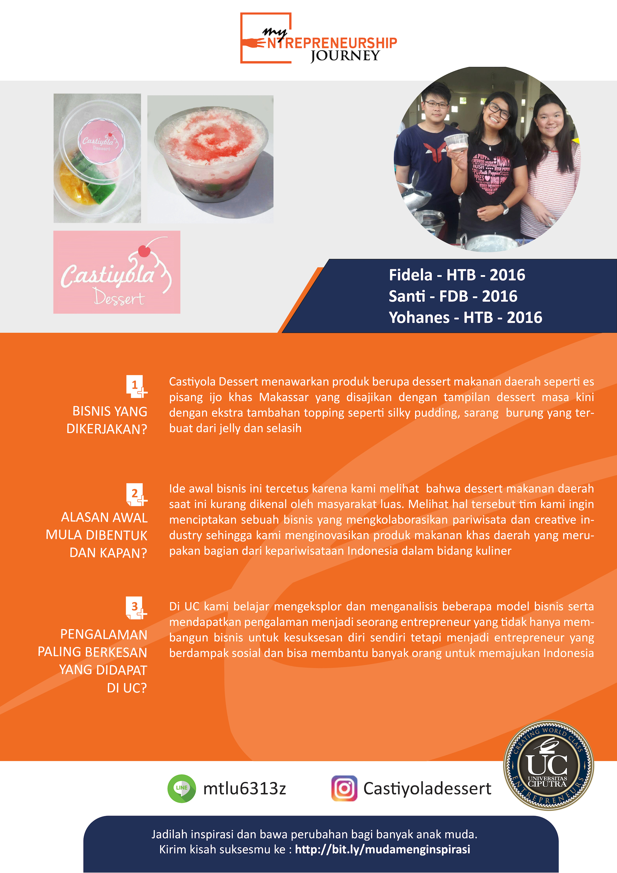 Castiyola Dessert - Creating World Class Entrepreneur