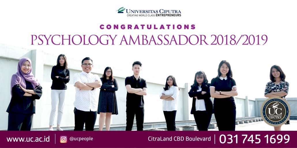 Congratulation - Psychology Ambasador 2018 - Creating 