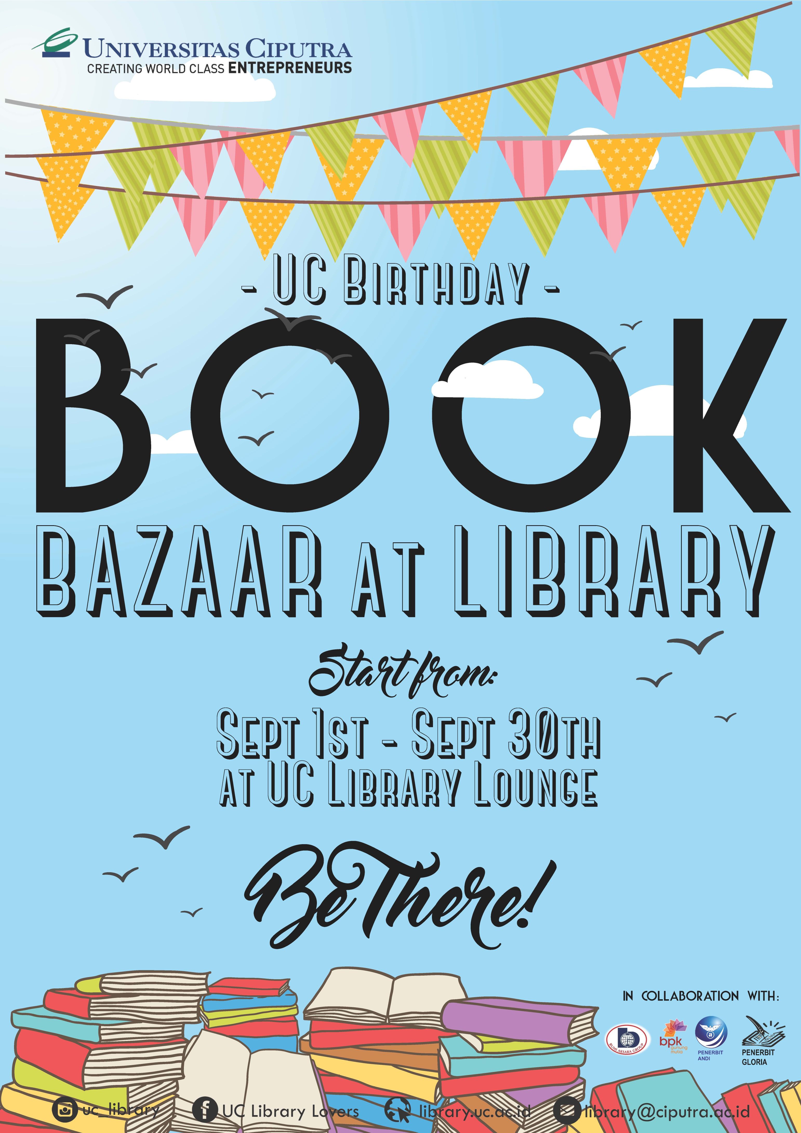 Bazaar Uc Library Poster 2019 Universitas Ciputra